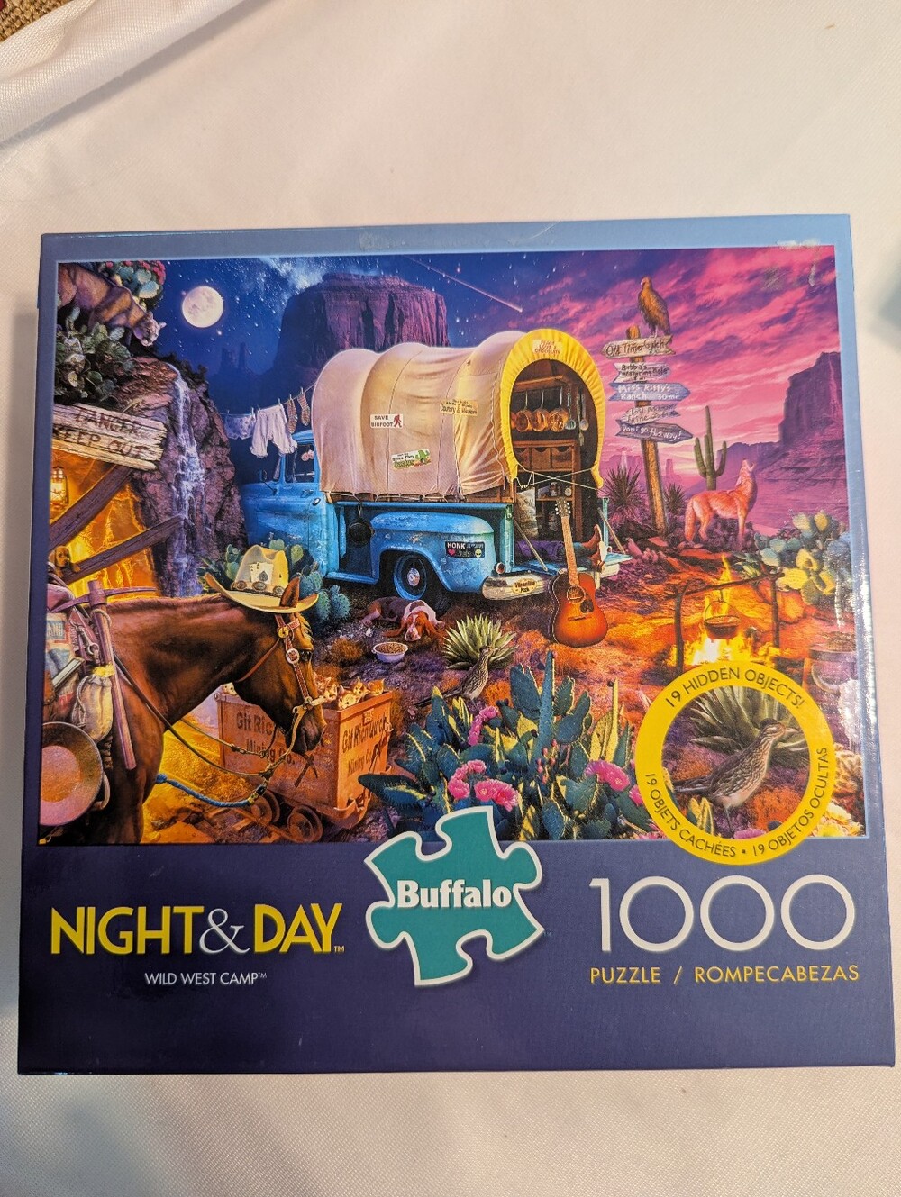 Night & Day Wild West Camp 1000 Piece Puzzle By Buffalo